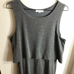 Gray jersey dress
